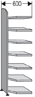 Dante 260/60-Eckregal Dante 260/60-Eckregal